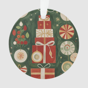 Ornamento Abstrato Yuletide Tapeçaria