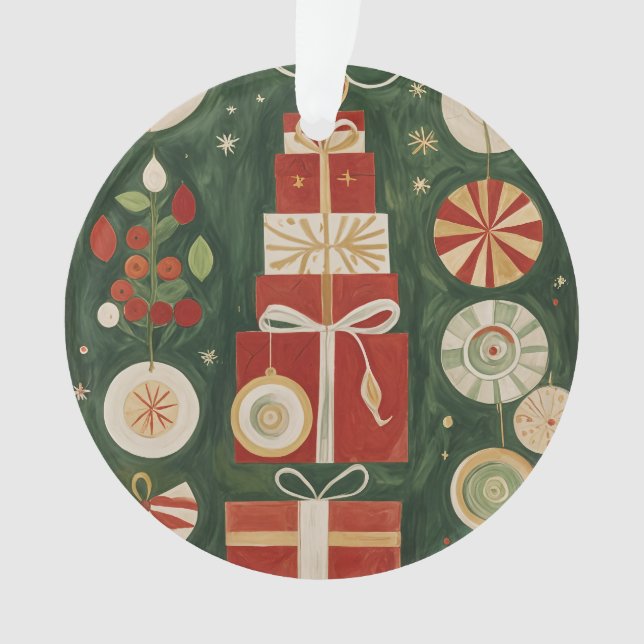 Ornamento Abstrato Yuletide Tapeçaria (Frente)