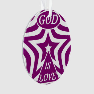 Ornamento Achempong God Is Love Star Deep Purple - Mystical