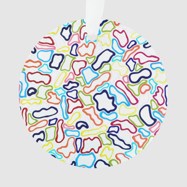 Ornamento Acriílico de Bandas de Cabelo (Frente)