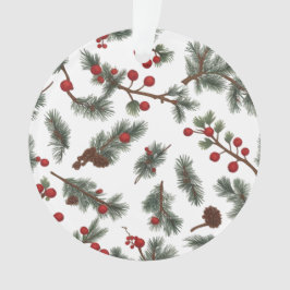 Ornamento acrílico clássico em terra de madeira - 