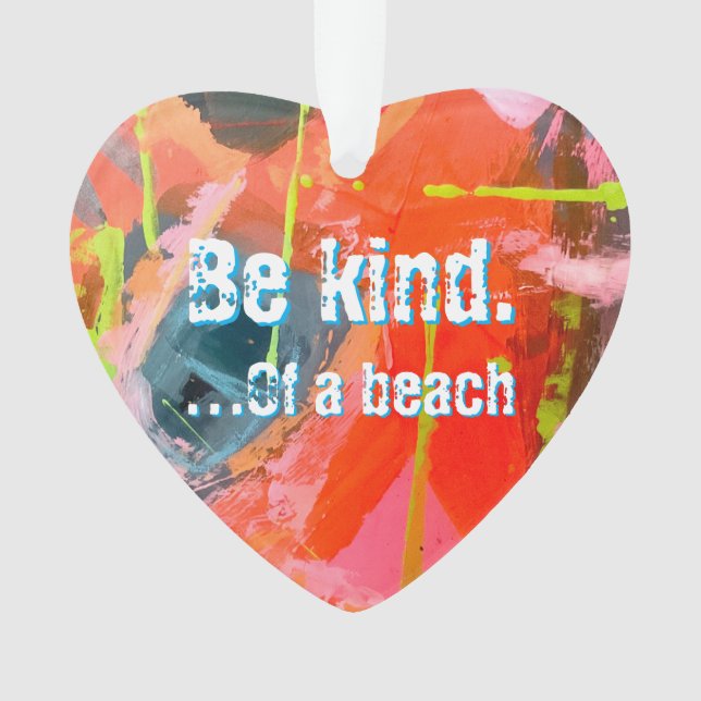 Ornamento acrílico com abstrato original (Frente)