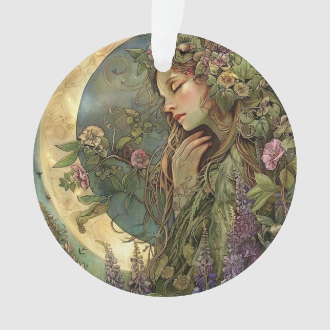 Ornamento Acrílico Crescente Ostara (Frente)