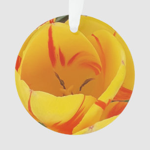 Ornamento acrílico da tulipa amarela