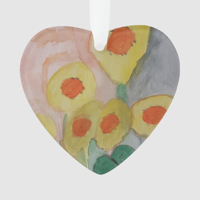 Ornamento Acrílico de abstrato Sunflower (Frente)