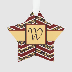 Ornamento Acrílico de Cevron de Leopard