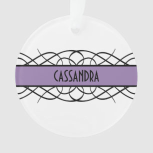 Ornamento Acrílico de Despelho Roxo