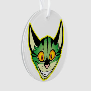Ornamento Acrílico De Gato Fluorescente