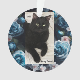 Ornamento acrílico de gato preto - Catmas macabras