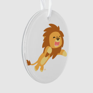 Ornamento Acrílico De Leão De Cartoon Gelado