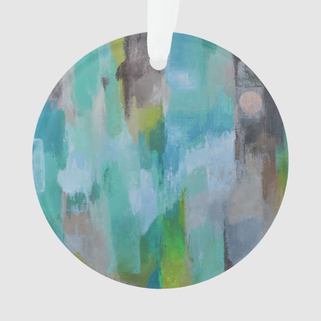 Ornamento acrílico de lua prateada (Frente)