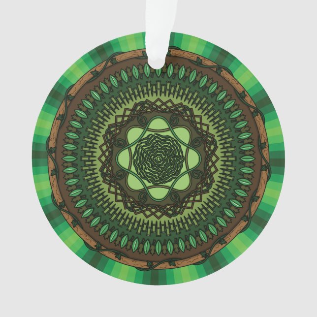 Ornamento acrílico de Mandala (Frente)