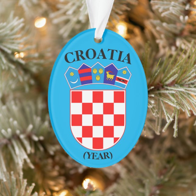 Ornamento acrílico de Natal para Férias da Croácia (Árvore)
