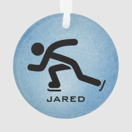 Ornamento Acrílico de Patinação Personalizada de V