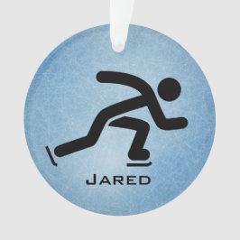 Ornamento Acrílico de Patinação Personalizada de V