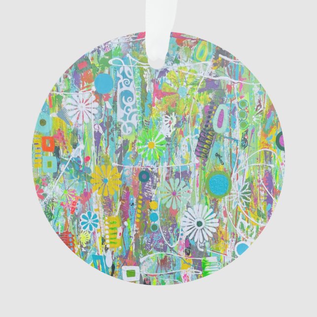 Ornamento Acrílico de Potência Flor (Frente)