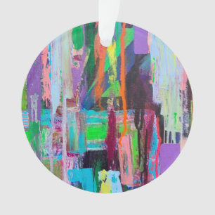 Ornamento acrílico de risco roxo