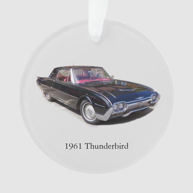 ornamento acrílico de Thunderbird 1961 (Frente)