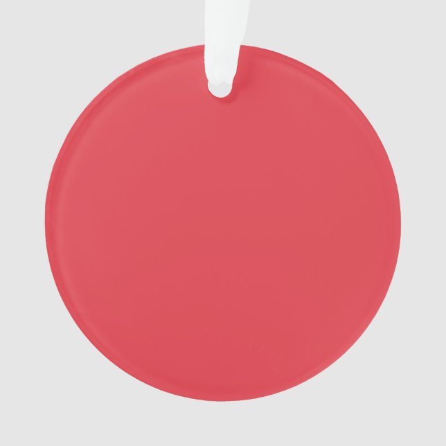 Ornamento acrílico de tomate vermelho duplo acabam (Frente)