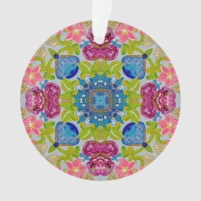 Ornamento Acrílico De Vidro Com Vidro Múltiplas Co (Frente)