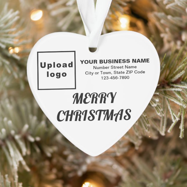 Ornamento acrílico do coração branco de Natal de B (Árvore)