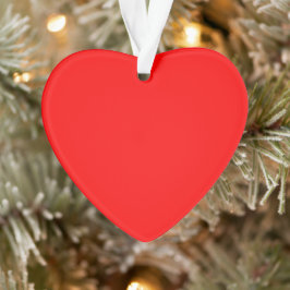 Ornamento acrílico do coração vermelho