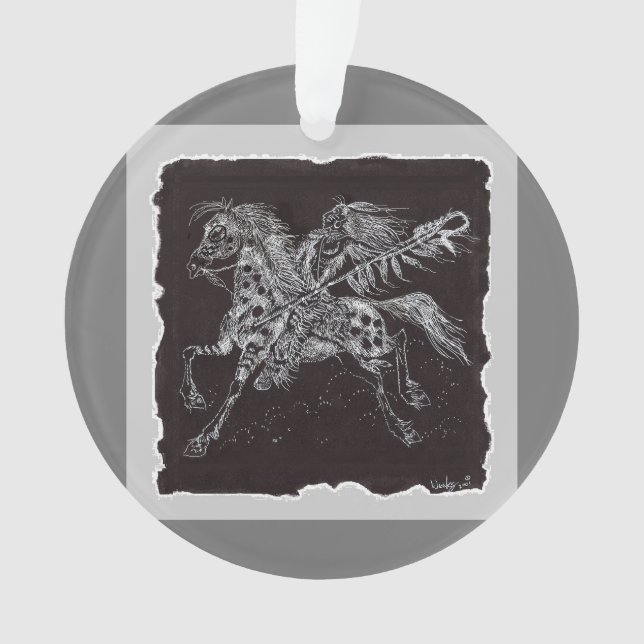 Ornamento Acrílico do Guerreiro Místico (Frente)