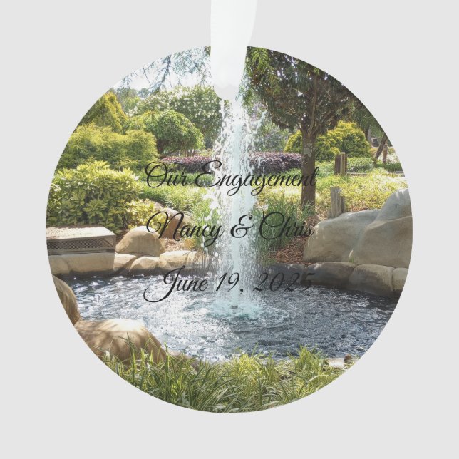 Ornamento acrílico do noivado (Frente)