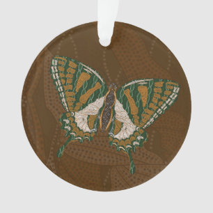 Ornamento acrílico do Swallowtail Aborígene