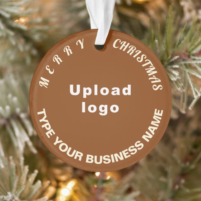 Ornamento Acrílico no Círculo Castanho de Natal Co (Árvore)