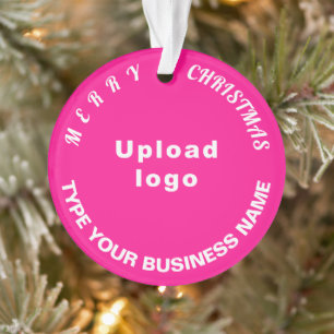 Ornamento Acrílico no Círculo Rosa de Natal Comerc