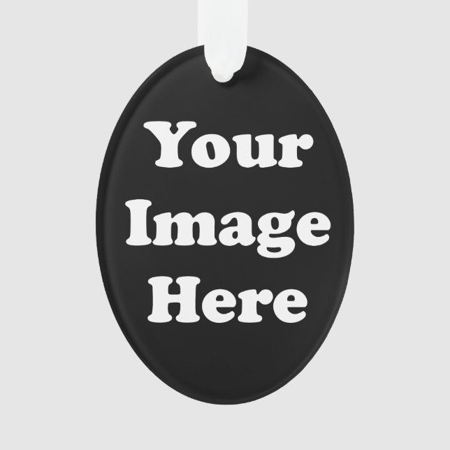 Ornamento acrílico oval da árvore do modelo vazio (Frente)