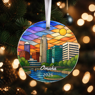 Ornamento Acrílico Personalizado de Omaha, Nebras