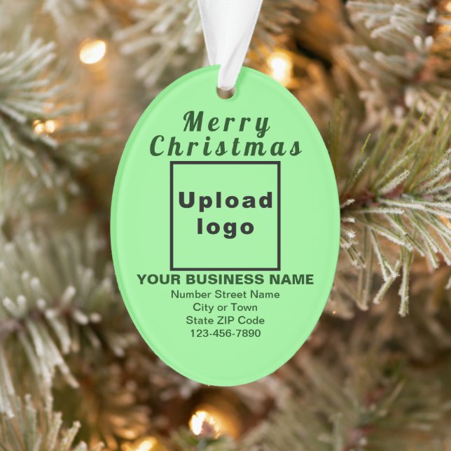 Ornamento Acrírio de Oval Verde de Natal Comercial (Árvore)