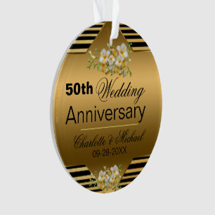 Ornamento Acrylic de Aniversário de 50 anos de Casamento Dou