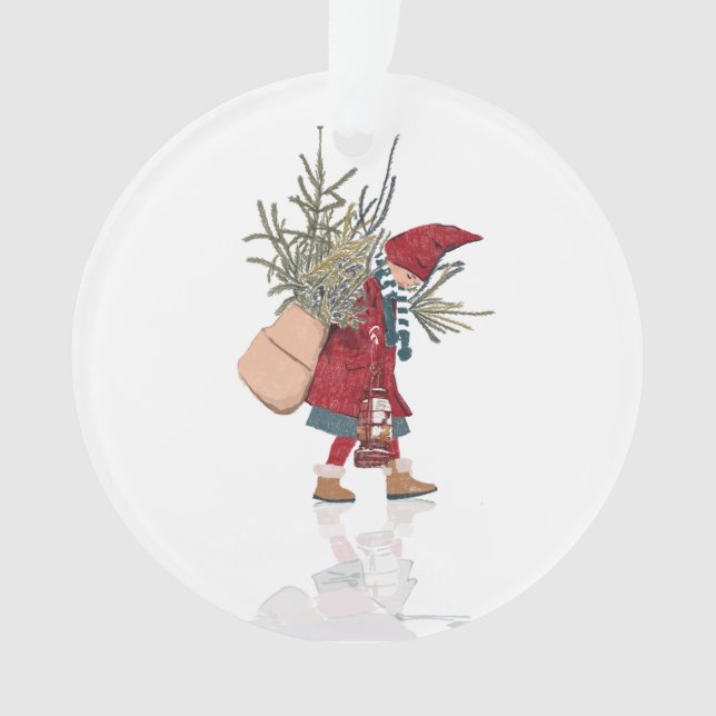 Ornamento Acrylic Ornament – Little Winter Helper (Frente)