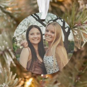 Ornamento Adicione Sua Própria Foto Personalizada