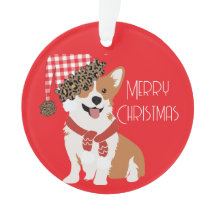 Adorável Cachorrinho de Natal Usando Chapéu de Pap