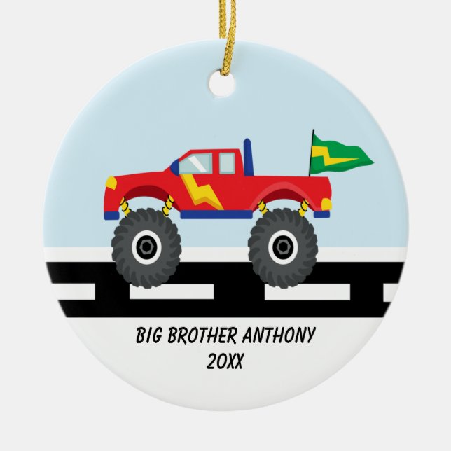 Ornamento adorável do big brother do monster truck (Frente)