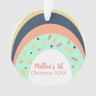 Ornamento Adorável Rainbow Sprinkles Confetti 1rua Natal