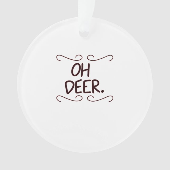 Ornamento Adorno de Acrílico Alastor Oh Deer Creative Art De (Frente)