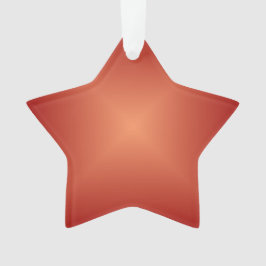 Ornamento Adorno de Estrela em Acrílico Laranja Queimado Lis