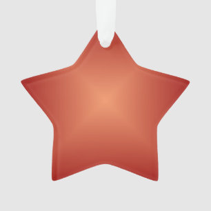 Ornamento Adorno de Estrela em Acrílico Laranja Queimado Lis