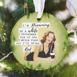 Ornamento Adorno de Natal Engraçado Retro Melhor Amiga Branc