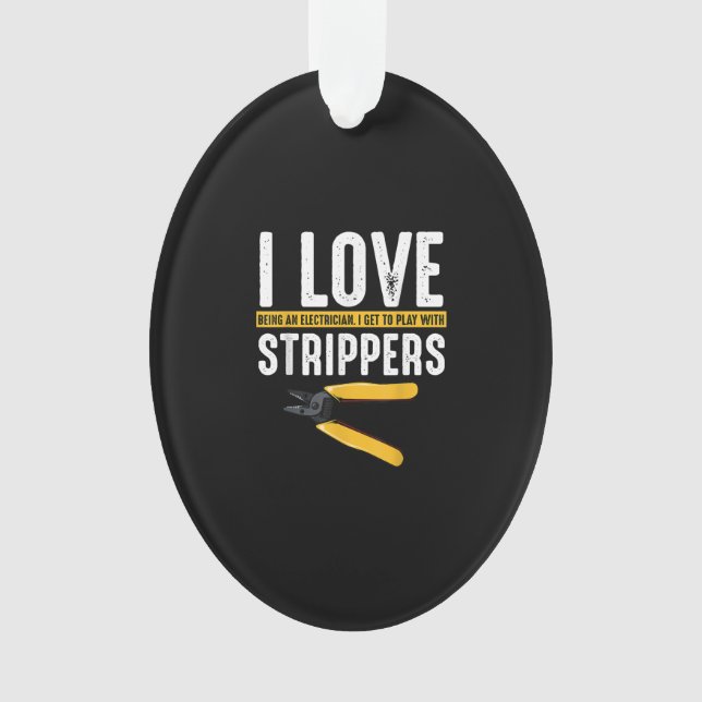 Ornamento Adoro Eletricidade Engraçada (Frente)