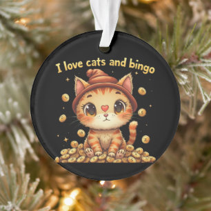Ornamento Adoro Gatos e Bingo, Combo Perfeito Amor