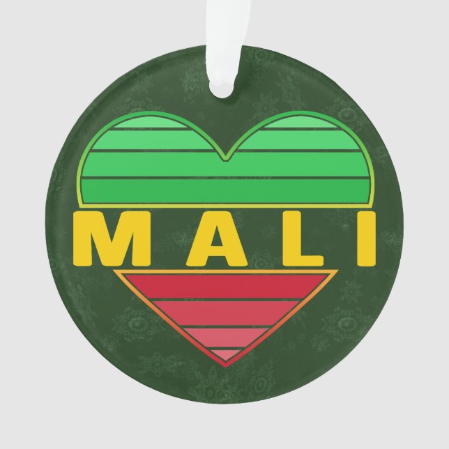 Ornamento Adoro Mali, Coração maliana (Frente)