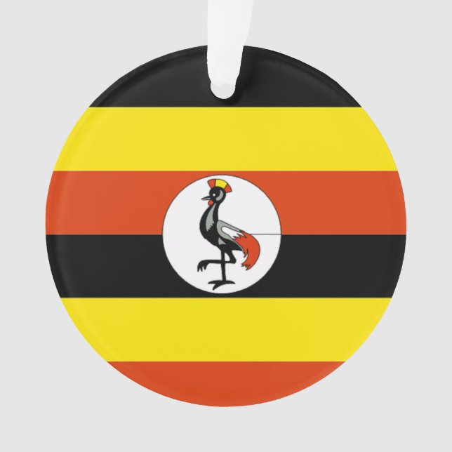 Ornamento África: Bandeira do Uganda (Frente)