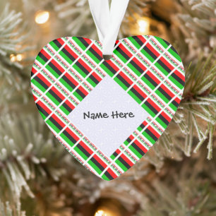 Ornamento Afro-Americano Bandeira da Diáspora Black Personal