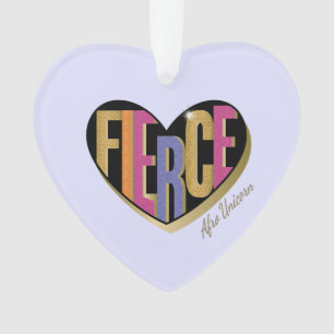 Ornamento Afro Unicorn Fierce Heart Design